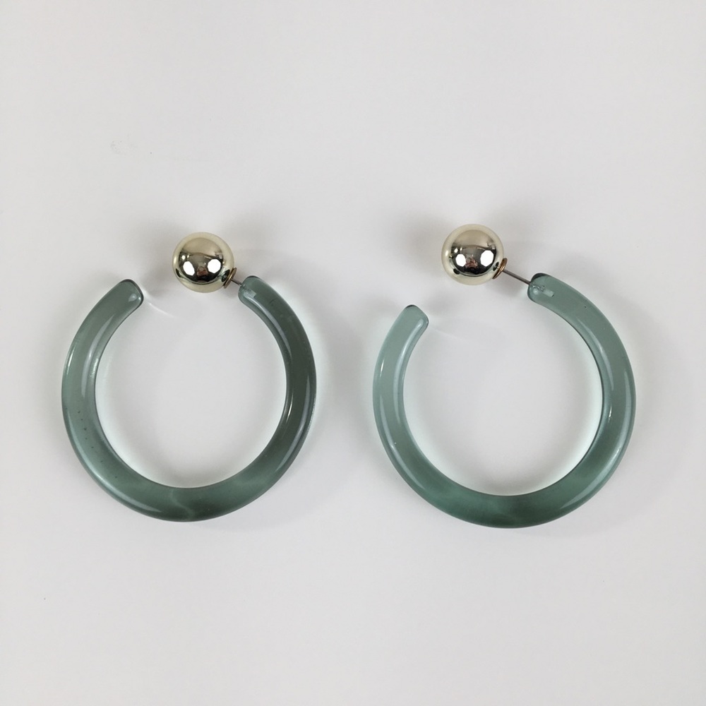 Baublebar Translucent Jade Hoop Earrings